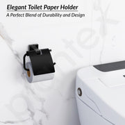 Plantex 304 Grade Stainless Toilet Paper Holder/Toilet Roll Holder/Bathroom Toilet Paper Holder/Bathroom Accessories - Splash (Black)