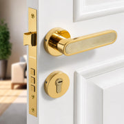 Plantex Door Lock Set with Keys/Mortise Door Lock for Home/Office/Hotel - Pack of 1 (OHMH-21, Brass Antique & PVD Gold)