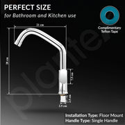 Plantex Pure Brass Sink Tap for Kitchen Basin with Water Saving Aerator/Kitchen Sink Tap with 360° Swivel Spout- 7 Year Warranty (ORN-213-Chrome)
