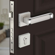 Plantex Mortise Door Lock for Home/Main Door Lock Set with 3 Years of Warranty/Mortice Lock for Door with Brass Lock Body & Cylinder (7127, Satin White & Chrome)