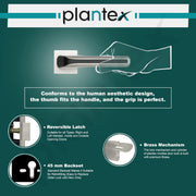 Plantex Main Door Lock/Mortise Lock for Door with 3 Years of Warranty - Robust Door Lock for Home with Brass Lock Body & Cylinder (PT-007- Satin - Black)