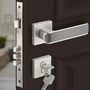 Plantex Main Door Locks for Home/Premium Door Lock with 3 Years of Warranty/Mortise Lock for Door - Main Door Lock Set (7112 - Satin White & Satin Black)