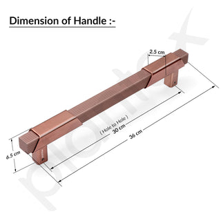 Plantex Door Handle/14 Inch Main Door Handle/Aluminium Door Handle/Pull-Push Door Handle/Door Accessories (Pack of 1, Rose Gold)