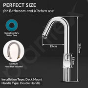 Plantex Mixer Tap for Bathroom/Wash Basin Tap Hot and Cold/Bathroom Accessories/Water Tap/Sink Tap for Wash Basin - (Flip, Chrome)