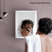 Plantex Bathroom Cabinet with Mirror/ABS Bathroom Storage Organiser/Multipurpose Shelf/Wall Mount Mirror Cabinet for Wash Basin (14x18 Inch, White)