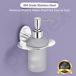Plantex 304 Grade Stainless Steel Wash Basin Handwash Holder and Dispenser for Liquid Soap/Bathroom Accessories - Olive (Chrome)