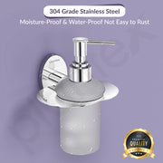 Plantex 304 Grade Stainless Steel Wash Basin Handwash Holder and Dispenser for Liquid Soap/Bathroom Accessories - Olive (Chrome)