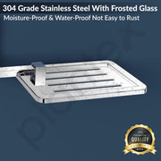 Plantex 304 Grade Stainless Steel Soap Holder Stand for Bathroom and Wash Basin/Soap Stand/Soap Tray/Bathroom Accessories - Senso (Chrome)