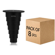 Plantex 4 Inch Sofa Legs for Bed Furniture/Sofa Legs for Table/Sofa Support Legs with Rubber Grip (Black, 8 Pcs)