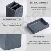 Plantex Polyresin  Bathroom Accessories Set Soap Dispenser/Toothbrush Holder/Tumbler Holder/Soap Dish - 4 Piece(924)