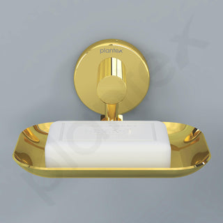 Plantex Galaxy 304 Grade Stainless Steel Single Soap Dish/Soap Stand/Soap Holder/Bathroom Accessories - (PVD Gold)