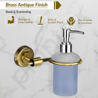 Plantex 304 Grade Stainless Steel Liquid Soap Dispenser/Shampoo Dispenser/Hand Wash Dispenser/Bathroom Accessories - Daizy (Antique)