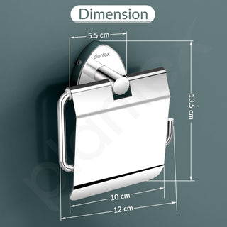 Plantex J4 Stainless Steel Toilet Paper Holder for Bathroom/Tissue Holder for Washroom/Toilet roll Holder for Wall Mounted/Bathroom Accessories (Chrome Finish) Angel