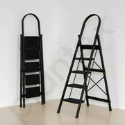 Plantex Steel Ladder for Home/Strong Foldable Wide 5 Step Ladder/Anti-Skid 5 Step Ladder - (Apex - Black)