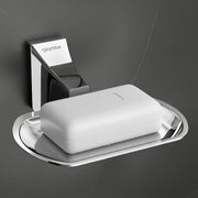 Plantex Soap Holder for Bathroom/Pure Brass Single Soap Dish/soap Stand/Soap Bar/Soap Case/Bathroom Accessories - Pack of 1 (APS-DL-03, Chrome)