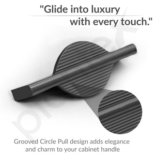 Plantex Cabinet Handle/96mm Handle for Cabinet/Wardrobe/Kitchen Handle/Door Pull-Push Handle for Home/Office - Pack of 1 (Black)