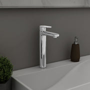 Plantex Pure Brass Centre Hole Basin Mixer Tap for Wash Basin with Teflon Tape & Braided Hose/Single Lever Tabletop Wash Basin Tap for Home-7 Year Warranty