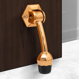 Plantex Door Stopper for Main Door/5-Inch Stopper with Rubber Grip/Stoppers for Wooden Door/Stops for Door â€“ Pack of 1 (Rose Gold)
