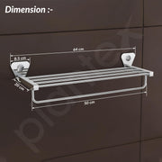 Plantex Pyramid Stainless Steel Towel Rack for Bathroom/Towel Rod/Towel Stand/Towel Hanger/Bathroom Accessories - 24 Inch (Chrome Finish)