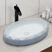 Plantex Table Top Wash Basin For Bathroom/Designer Ceramic Basin/Countertop Vessel Sink Basin - Indo-European Collection (24x 16 x 5 Inch)