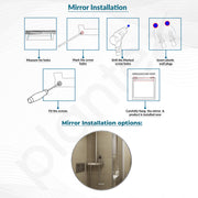 Plantex Frameless Round Mirror with Beveled Smooth Edges/Wall Mirror for Bathroom/Dressing Room/Living Room/Bedroom/Entryway (24 Inch)