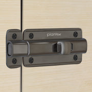 Plantex Premium Heavy Duty Door Stopper/Door Lock Latch for Home and Office Doors - Pack of 2 (Satin Black-Matt)