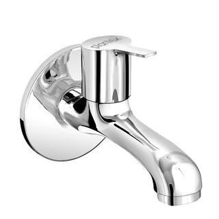 Plantex Bib Cock Tap for Bathroom/Long Body Taps/Wall Mount Tap for Wash Basin with Teflon Tape & Wall Flange - Pack of 1 (Rio, Chrome)