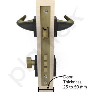 Plantex Triple Security Door Lock for Home/Main Door Lock Set with 3 Years of Warranty by Plantex/Mortise Lock for Door with Brass Lock Body & Cylinder(7026 - Brass Antique)