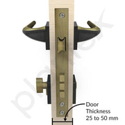 Plantex Triple Security Door Lock for Home/Main Door Lock Set with 3 Years of Warranty by Plantex/Mortise Lock for Door with Brass Lock Body & Cylinder(7026 - Brass Antique)