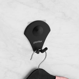 Plantex Royal Stainless Steel Robe Hook for Bathroom/Cloth-Towel Hanger/Napkin Hanger/Bathroom Accessories (Black, Powder Coated)