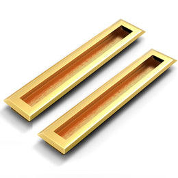 Plantex Sliding Door Handle/Concealed Handle for Sliding Door/224mm Concealed Handle for Wardrobe/Kitchen Cabinet - Pack of 2 (PVD Gold)