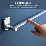 Plantex Towel Rod for Bathroom/304 Grade Stainless Steel Towel Bar/Towel Hanger/Towel Stand/Bathroom Accessories - Pack of 1 (Hexa, Chrome)