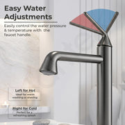 Plantex Brass Wash Basin Mixer Tap/Hot & Cold Basin Mixer Faucet/Deck Mount Pillar Spout for Bathroom Sink - Pack of 1 (APS-4600, Gun Metal)