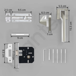 Plantex Heavy Duty Door Lock for Bathroom/Mortise Keyless Door Lock for Store Room/Office with Baby Latch – (Satin White & Chrome)