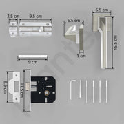 Plantex Heavy Duty Door Lock for Bathroom/Mortise Keyless Door Lock for Store Room/Office with Baby Latch ÃƒÂ¢Ã¢â€šÂ¬Ã¢â‚¬Å“ (Satin White & Chrome)