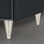 Plantex 4 Inch Sofa Legs for Bed Furniture/Sofa Legs for Table/Sofa Support Legs with Rubber Grip (Chrome Finish, 6 Pcs)