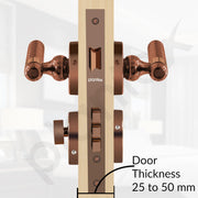 Plantex Mortise Door Lock/Heavy Duty Lock for Main Door/Mortise Locks for Home/Office/Hotel-3 Brass Keys (1031 - PVD Rose Gold)