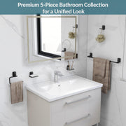 Plantex Cute 304 Grade Stainless Steel Towel Rod for Bathroom/Soap Holder/Napkin Ring/Tumbler Holder/Robe Hook/Bathroom Accessories - Black