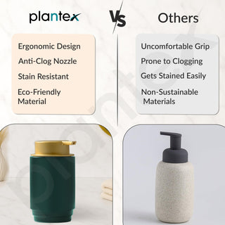 Plantex Ceramic Soap Dispenser for Washbasin/Hand Soap Dispenser/Soap Dispenser for Kitchen/Bathroom Accessories - Pack of 1