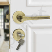 Plantex Main Door Lock/Mortise Lock for Door with 3 Years of Warranty - Robust Door Lock for Home with Brass Lock Body & Cylinder(064- Brass Antique Finish)