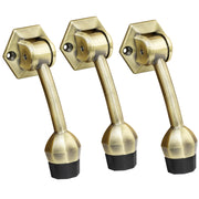 Plantex Door Stopper for Main Door/5-Inch Stopper with Rubber Grip/Stoppers for Wooden Door/Stops for Door – Pack of 3 (Brass Antique)