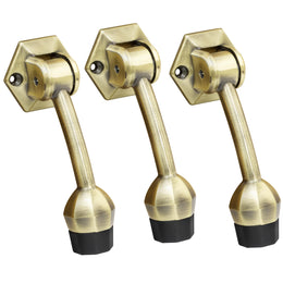Plantex Door Stopper for Main Door/5-Inch Stopper with Rubber Grip/Stoppers for Wooden Door/Stops for Door â€“ Pack of 3 (Brass Antique)
