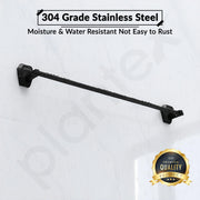 Plantex Towel Rod for Bathroom/304 Grade Stainless Steel Towel Bar/Towel Stand/24 Inch Towel Hanger/Bathroom Accessories - Pack of 1 (PMB-2402, Z-Black)