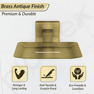Plantex Soap Holder for Bathroom/Stainless Steel Soap Stand/Soap Case/Soap Dish/Bathroom Accessories - Pack of 1, Aqua (Brass Antique)
