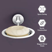 Plantex Stainless Steel Soap Holder for Bathroom/Soap Stand/Soap Dish/Soap Storage/Bathroom Accessories (Chrome)