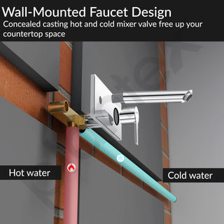 Plantex Pure Brass Basin Mixer Tap Hot and Cold/Tap for Wash Basin with Brass Wall Flange and Teflon Tape-7 Year Warranty by Plantex (BAL-527 -Chrome Finish)