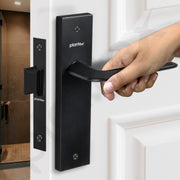 Plantex Heavy Duty Door Lock ÃƒÂ¢Ã¢â€šÂ¬Ã¢â‚¬Å“ Bathroom Door Lock/Mortise 8inch Keyless Plate Handle Set for Home/Bathroom/Store Room/Balcony/Office with Baby Latch (8105, Z-Black)