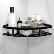 Plantex 304 Grade Stainless Steel Bathroom Shelf for Wall Corner/Bathroom Stand for Wall//Storage Organizer (9x9 inches, Black)