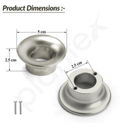 Plantex Knobs for Drawers/Drawer Knobs/Round Knob for Cabinets/Pull-Push Knob for Kitchen/Bedroom Drawer - Pack of 4 (Satin)