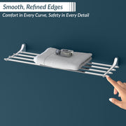 Plantex Rich Brass 24-inch Towel Rack for Bathroom/Towel Hanger for Bathroom/Towel Stand/Bathroom Accessories - Unique (Chrome)